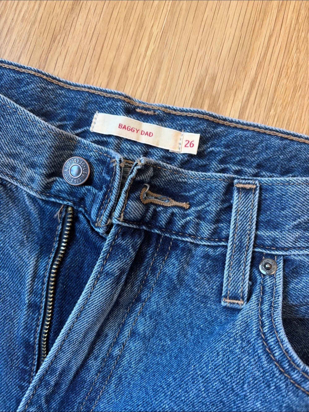 Levi's Baggy Dad Jeans in Blue Denim